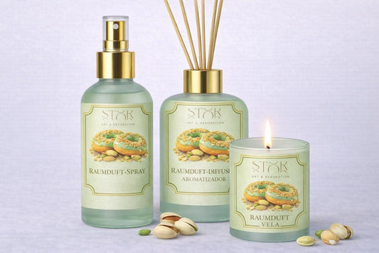 Coleção Donuts de Pistache – Conjunto de fragrâncias divertidas com vela, spray de ambiente e difusor image 2