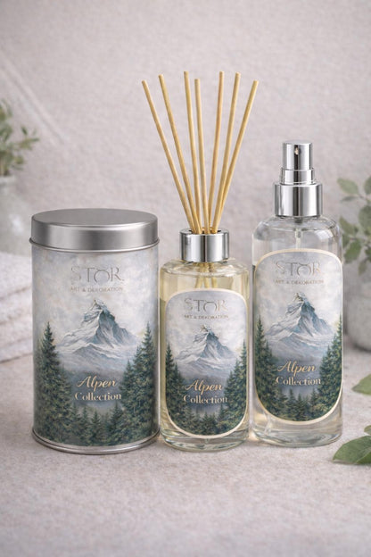 Conjunto de Perfume de Ambiente Luxuoso "Alpen Collection" – Frescor das Montanhas Suíças