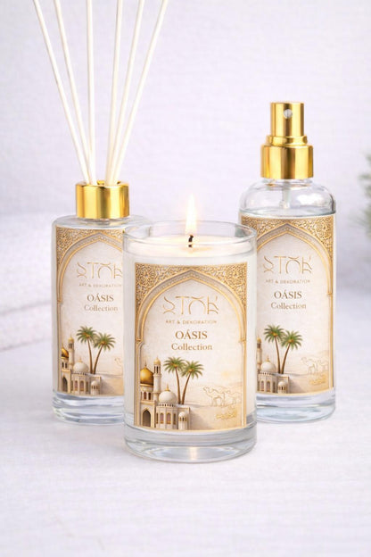 Oásis Collection – Orientalisches Duftset mit Kerze, Raumspray & Diffuser